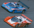 [thumbnail of 1985 Porsche Fabcar GTPL red & 1986 Argo JM19 blue=KRM.jpg]